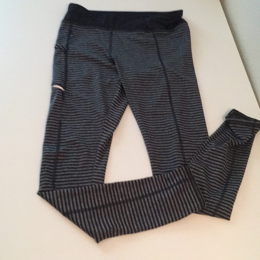 Grey and black work out pants